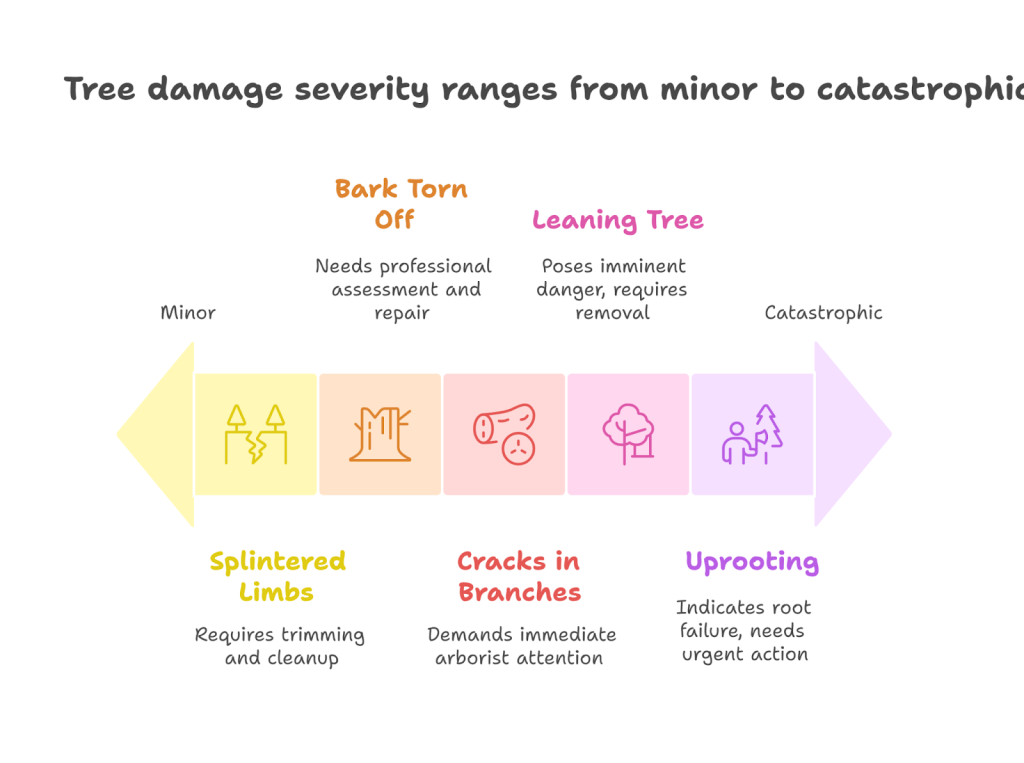 tree damage severity range